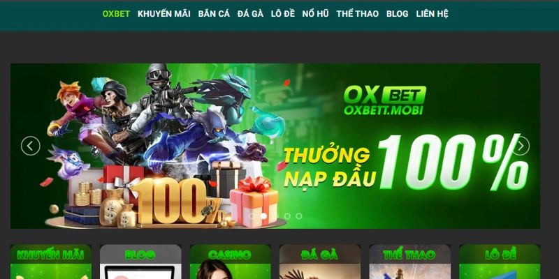 Giao diện sau khi người dùng kết nối Oxbet thành công